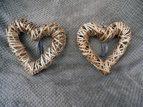 Wicker heart wall hanging - wicker,