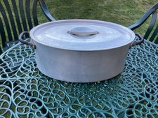 VINTAGE AGA OVAL FISH/HAM KETTLE, POACHER OR STEAMER WITH LINER