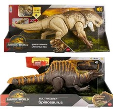 Jurassic World Rebirth Spinosaurus & Distortus Rex Rumble N Rampage Bundle 22"