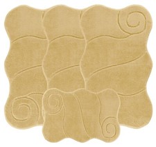 ROMANY GYPSY CARAVAN MICROFIBER WASHABLE MAT/RUG 4pcs SET,  75x125cm, Floppy