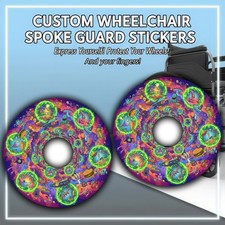 Wheelchair Spoke Guard Sticker Kit | Optional Spoke Guards | Durable Vinyl Wheel