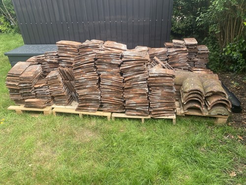 Handmade clay roof tiles - clay, &