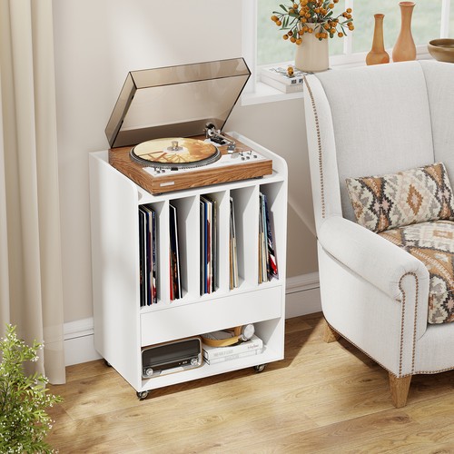 Record player stand - record, on