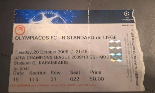Ticket olympiacos v - cl,