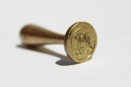 Vintage wax stamp metal - wax,
