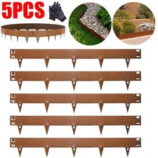 5pc Rust Steel Lawn Edging Set