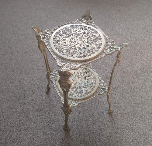 Large vintage ornate - brass, two