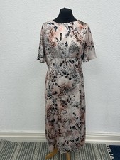 Wallis Size 16 UK Dress Long Animal Print Chiffon Maxi Occasion Wedding Holiday