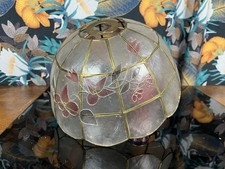 Vintage Capiz Shell Lamp Lampshade Ceiling Pendant Boho Light Shade Mid Century