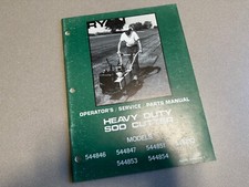 Ryan Heavy Duty Sod Cutter Technical Parts Service Manual Book SodCutter Turf