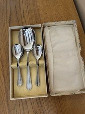 Vintage Boxed Set Of Spoons, Dessert Spoons, Firth Stainless Steel