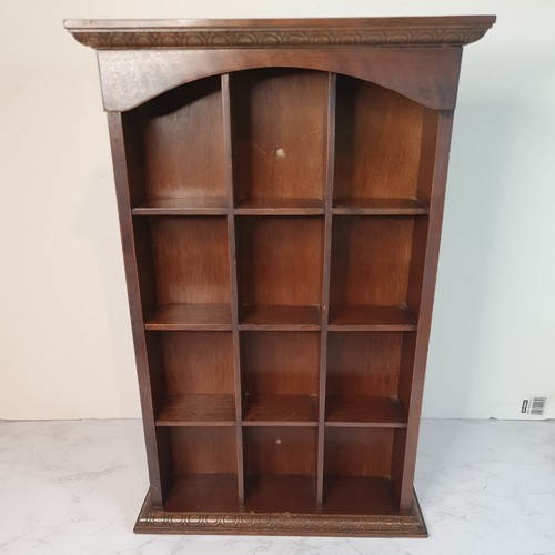 Vtg brown wooden curio - vtg,