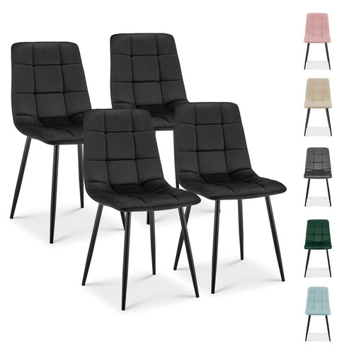 Velvet dining chair padded - velvet,