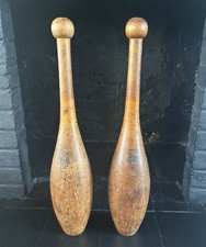 Spalding Gold Medal Antique Wooden Indian Clubs