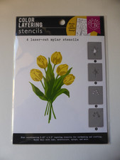 *NEW* Hero Arts Color Layering Stencils TULIP BOUQUET SA188 (set of 4)