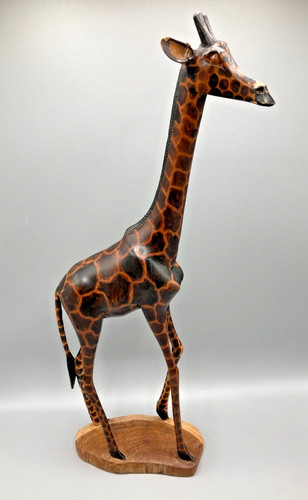 Vintage hand carved wooden - vintage, 20"