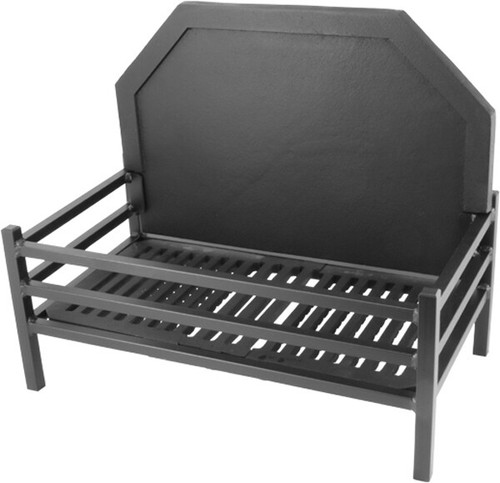 Steel firebasket with fire - steel,