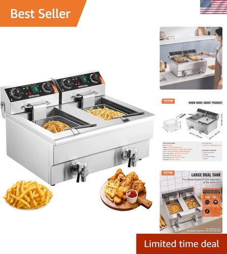 Commercial deep fryer dual - commercial, fryer,