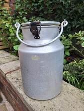 Large Vintage Aluminium Milk