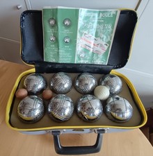 Vintage Jacques London Pétanque Boules Set 8 Balls Jacks Case (73mm Diameter)