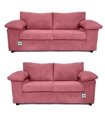 Amalfi Jumbo Cord Fabric Sofa  3 Seater & 2 Seater + Matching Footstool