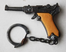 VINTAGE 80'S MAUSER MINI CAP GUN DIE CAST KEY CHAIN PISTOL RING KEYCHAIN NEW NOS