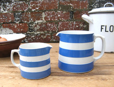 Vintage TG Green Cornishware Jugs Early Church
