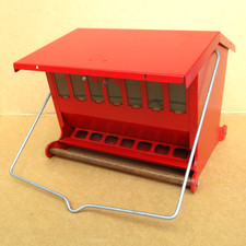 Heritage Farms Seeds Double Sided Hanging Bird Feeder Red Steel made in USA