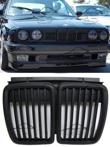 Front grills black matt - black,