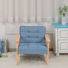 Kids Childrens Chair Armchair Baby Sofa Seat FabricUpholstered With Wooden Legs