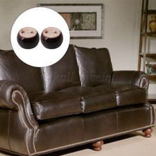 16 Pieces Furniture Wooden Round Legs Bun Feet for Cabinet Couch Chair 3.14"