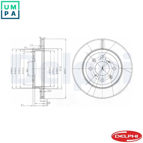 Brake disc bg3884 for - bg3884,
