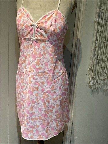 Vintage pink and orange floral - and,