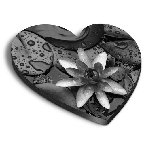 Heart mdf magnets water - heart, bw