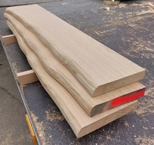 Waney Edge Oak Shelving, Solid European Oak - machined to order