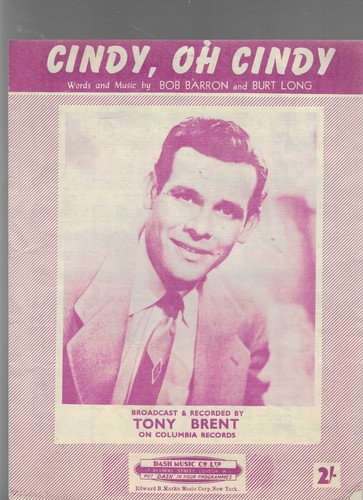 Tony brent sheet - brent, music