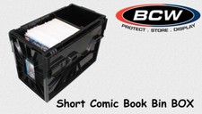 BCW - Short Comic Book Box Plastic Bin Black - NEW & Original Packaging! Up to 150 Comics.
