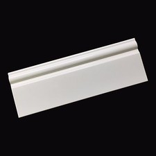 White PVC Taurus Skirting Board Plastic 95mm x 2.5m Bathroom & Cladding Trim