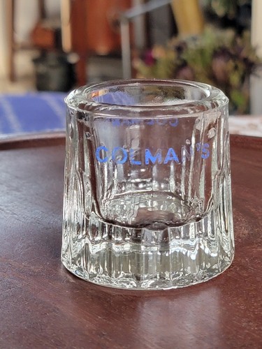 Colman mustard glass jar - mustard,