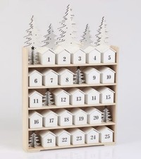 Wooden Woodland White Christmas Tree Fill Your Own Advent Calendar 25 Doors