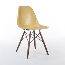 Herman Miller Eames DSW Light Ochre Vintage Dining Side Shell Chair