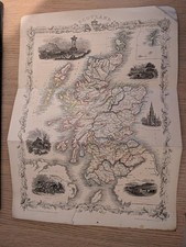 antique map rapkin scotland  whittock shinty edinburgh etc