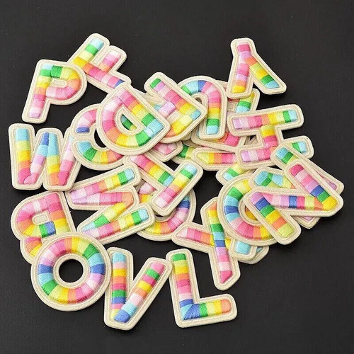 Multi colour letter patch - colour,