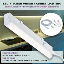 KITCHEN UNDER CUPBOARD LED LINKABLE STRIP LIGHTS WARM COOL WHITE 3000K 4000K