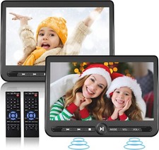 10.5" Dual Portable DVD Player, Arafuna Rechargable Car DVD Player Dual Screen P