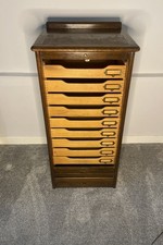 Antique Abbess Tambour Front Filing Cabinet 