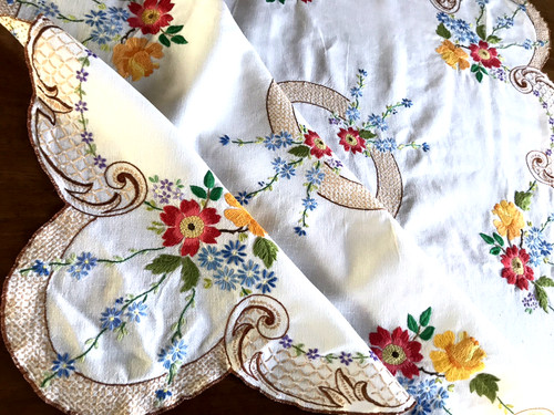 Vintage hand embroidered
