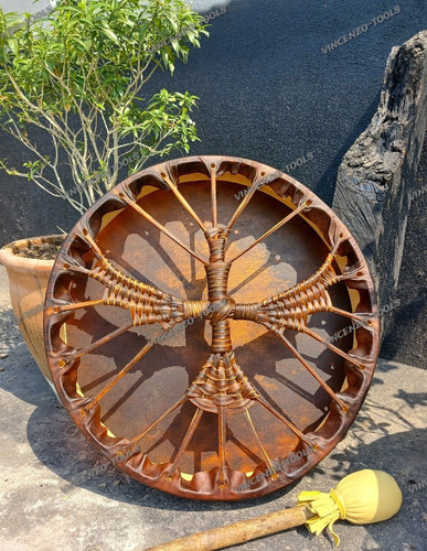 Shamanic drum falcon fire - drum,