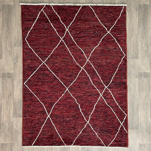 Red moroccan berber rug - moroccan,