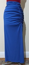 Zara Blue Draped Midi Skirt